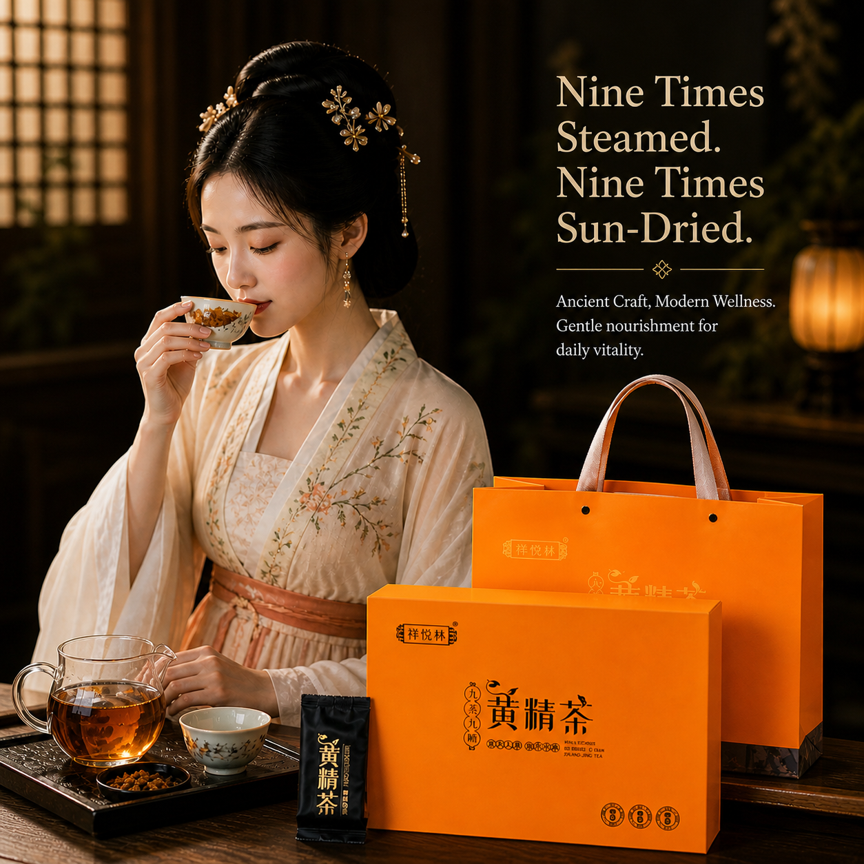 Premium Huangjing Tea Gift Set
9-Steamed & 9-Sun-Dried